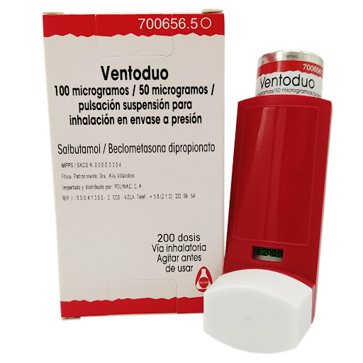 VENTODUO SALBUTAMOL BECLOMETASONA 100-50MCG INH 200 DOSIS